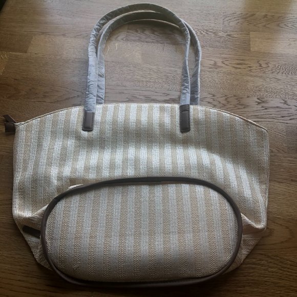 Vera Bradley Straw Tote Bag Regatta Anchor Navy NWT - Picture 6 of 9